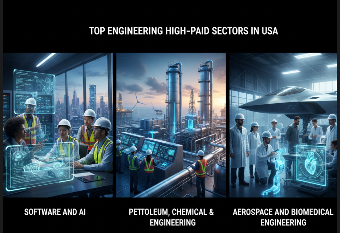 Top Engineering High-Paid Sectors in USA